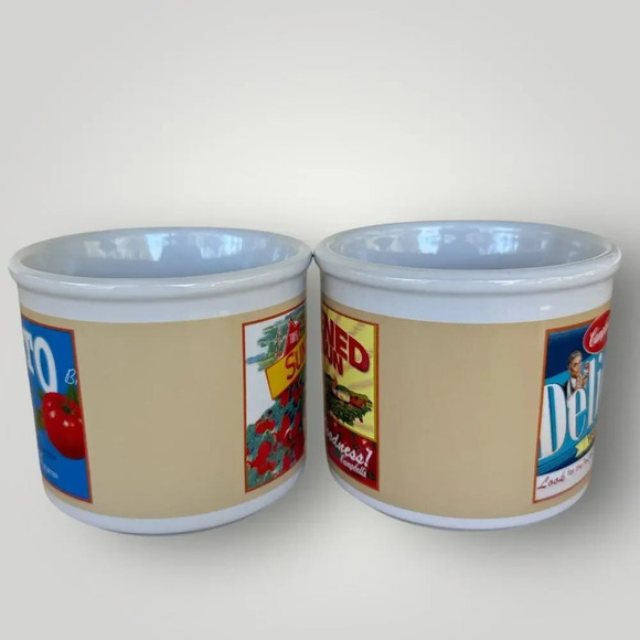 Campbell's Vintage Soup Mugs 2005 Set of 2 Collectible Houston Harvest 16 oz - Picture 5 of 10